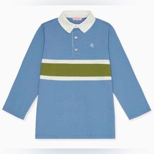 La Coqueta Blue Stripe Tijo Long Sleeve Boy Rugby
Shirt, 4Y excellent condition